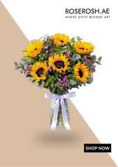Sun Flowers Glass Vase