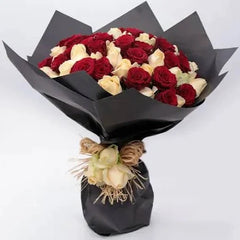 RED & WHITE  Hand-Tied Bouquet